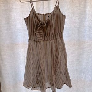 Light blue and white striped summer dress.